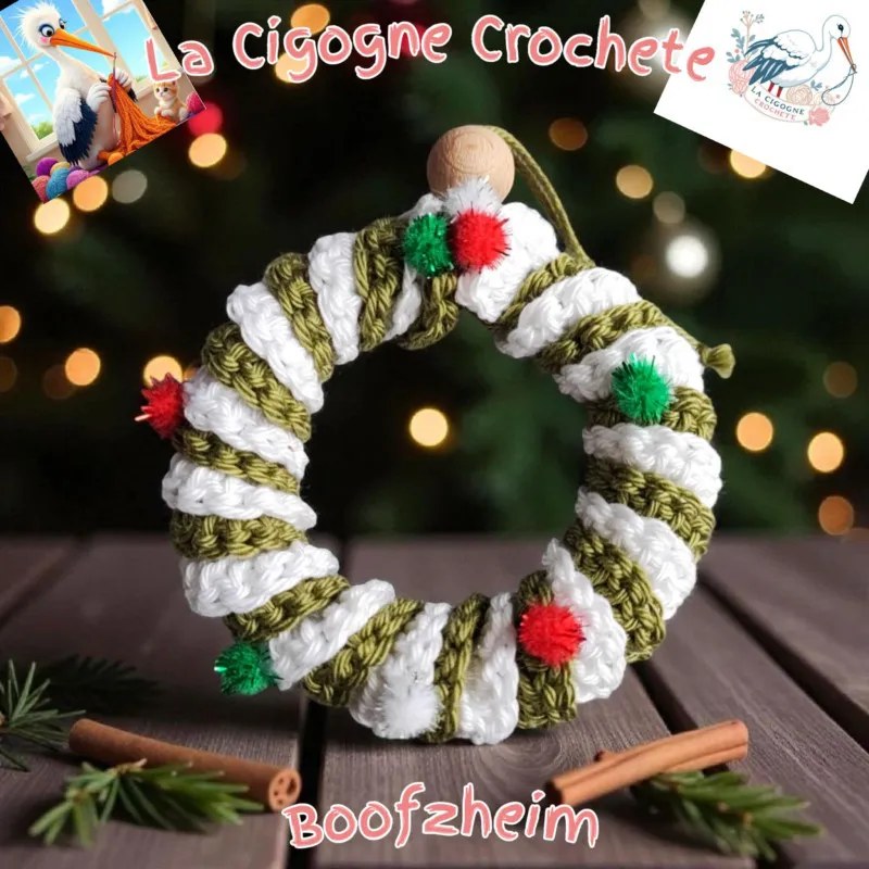 Couronne Noël crochet fait main modele 2