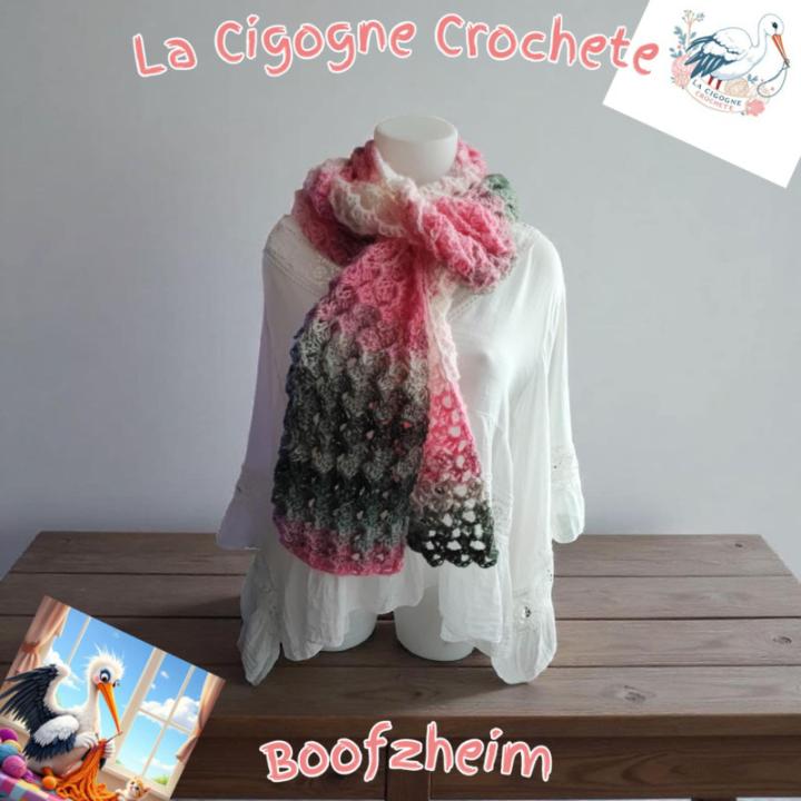 Écharpe crochet fait main modèle 3