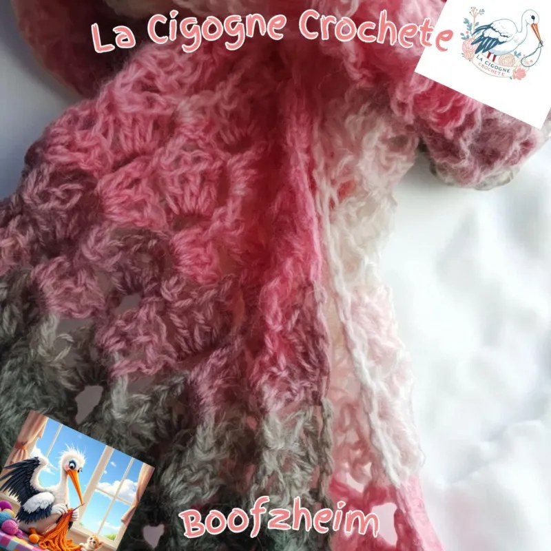 Écharpe crochet fait main modèle 3