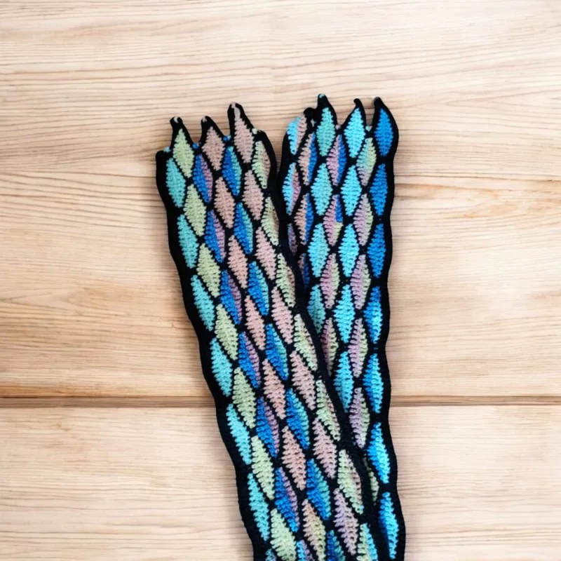 Écharpe crochet fait main modèle 6