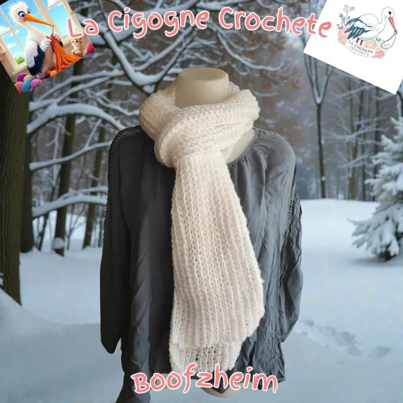 Écharpe crochet fait main modèle 8