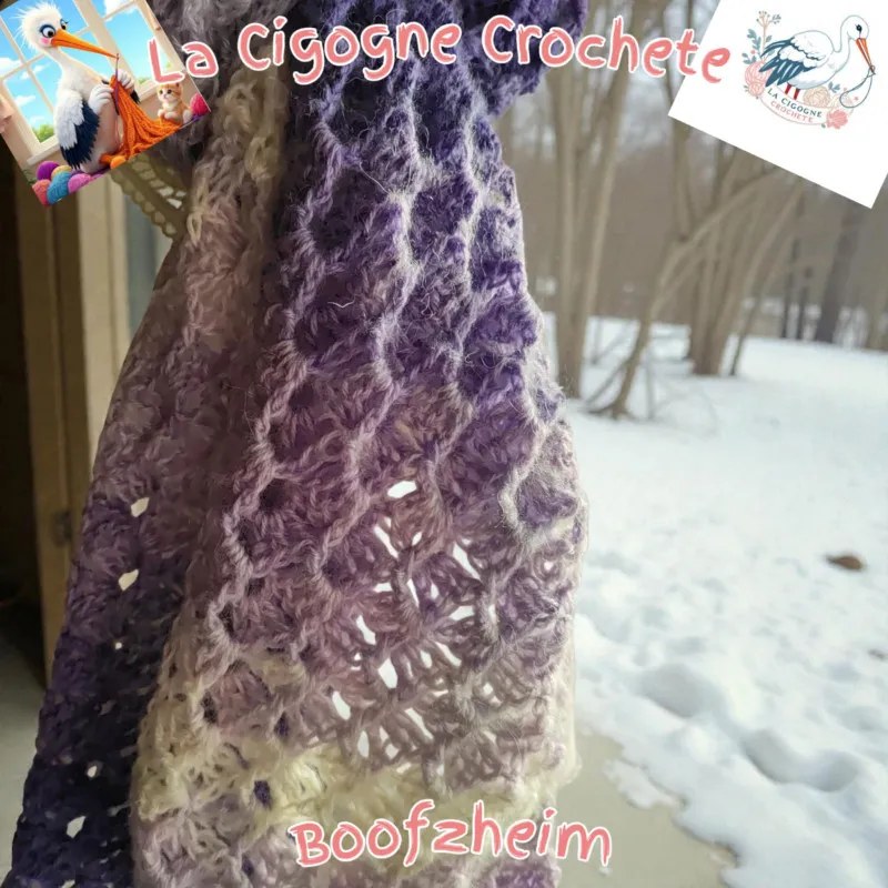 Écharpe crochet fait main modèle 9