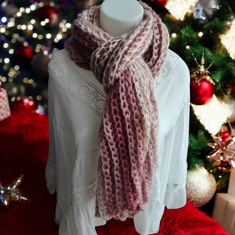 Écharpe crochet fait main modele 10