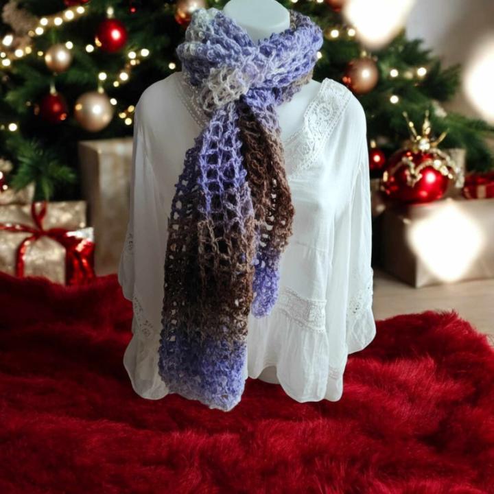 Écharpe crochet fait main modele 11