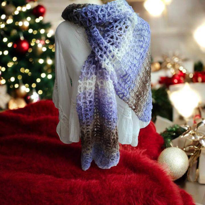 Écharpe crochet fait main modele 11