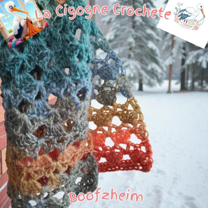 Écharpe crochet fait main modele 12