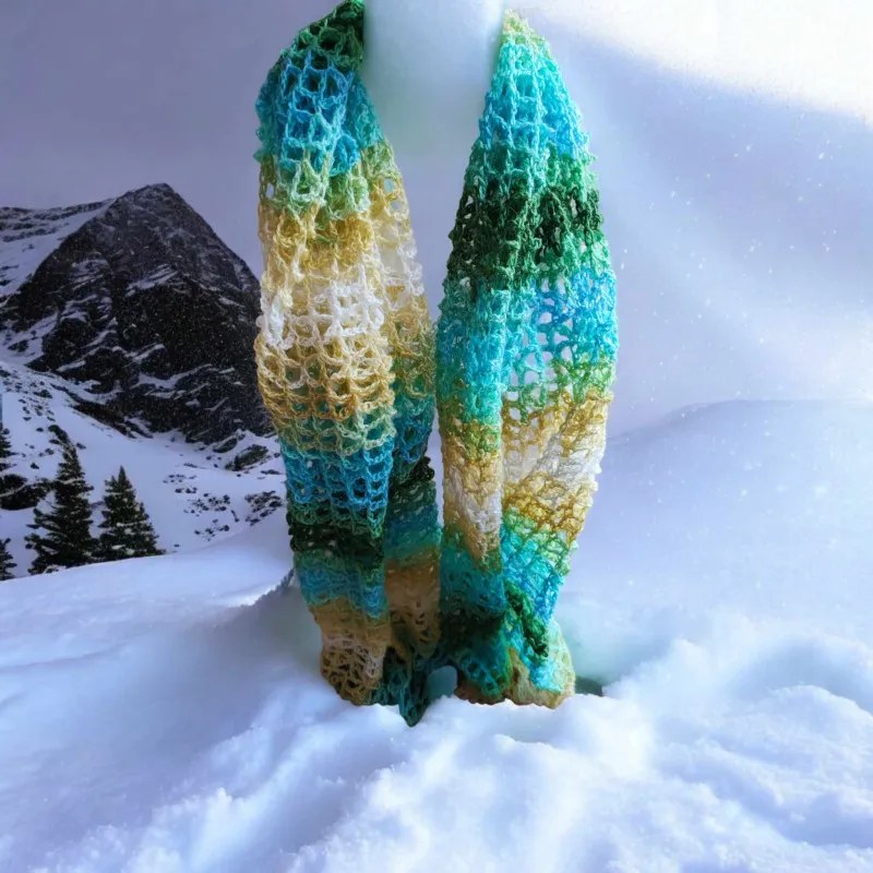 Écharpe crochet fait main modèle 14