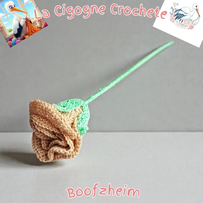 Fleur crochet fait main modèle 6