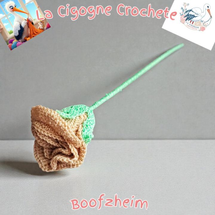 Fleur crochet fait main modèle 6