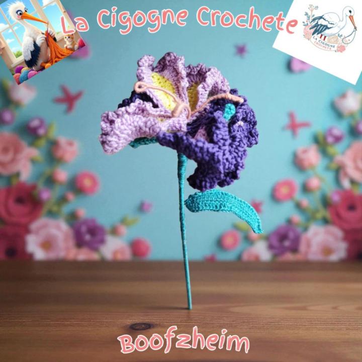 Fleur crochet fait main modèle 9
