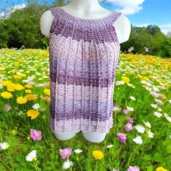 Haut d Ete au Crochet | Vetement Ajustable Fait Main Modele 6 | La Cigogne Crochete