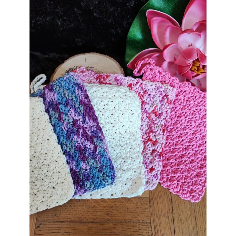 Lingettes lavables réutilisables fait main