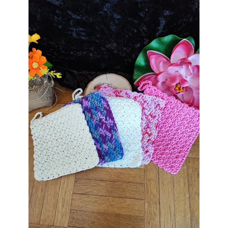 Lingettes lavables réutilisables fait main