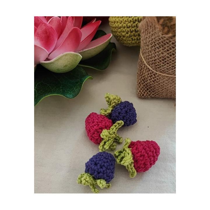 Panier fruits légumes crochet fait main