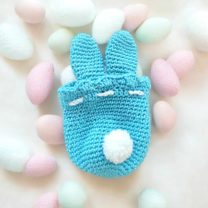 Pochon lapin crochet fait main