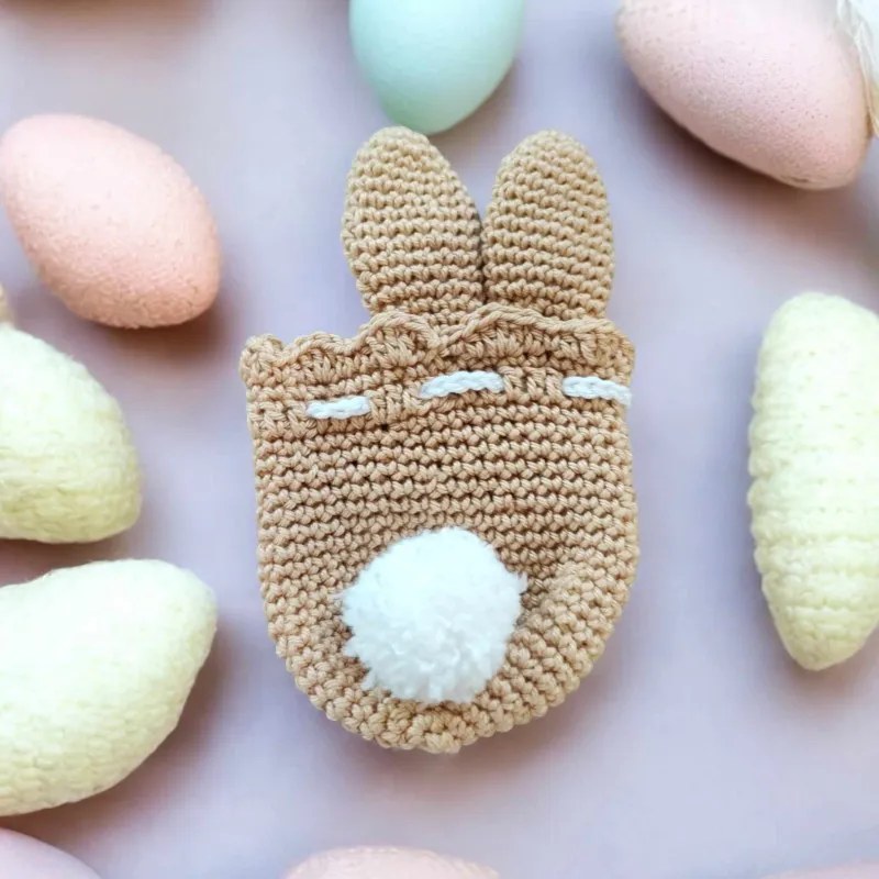 Pochon lapin modèle 2 crochet fait main