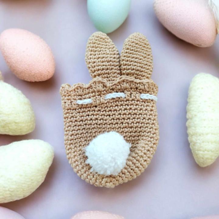 Pochon lapin modèle 2 crochet fait main