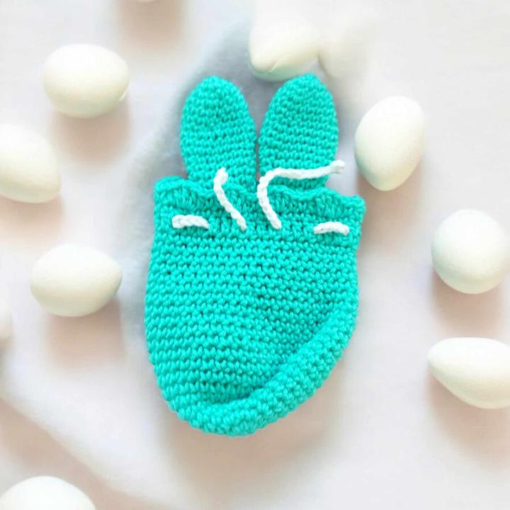 Pochon lapin modèle 5 crochet fait main