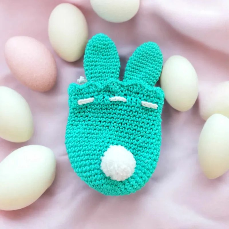 Pochon lapin modèle 5 crochet fait main