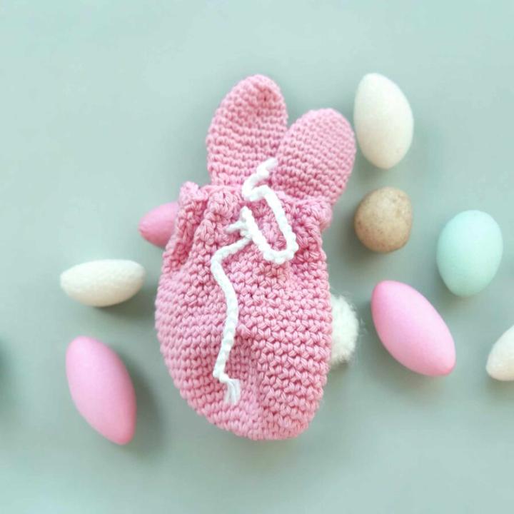 Pochon lapin modèle 9 crochet fait main