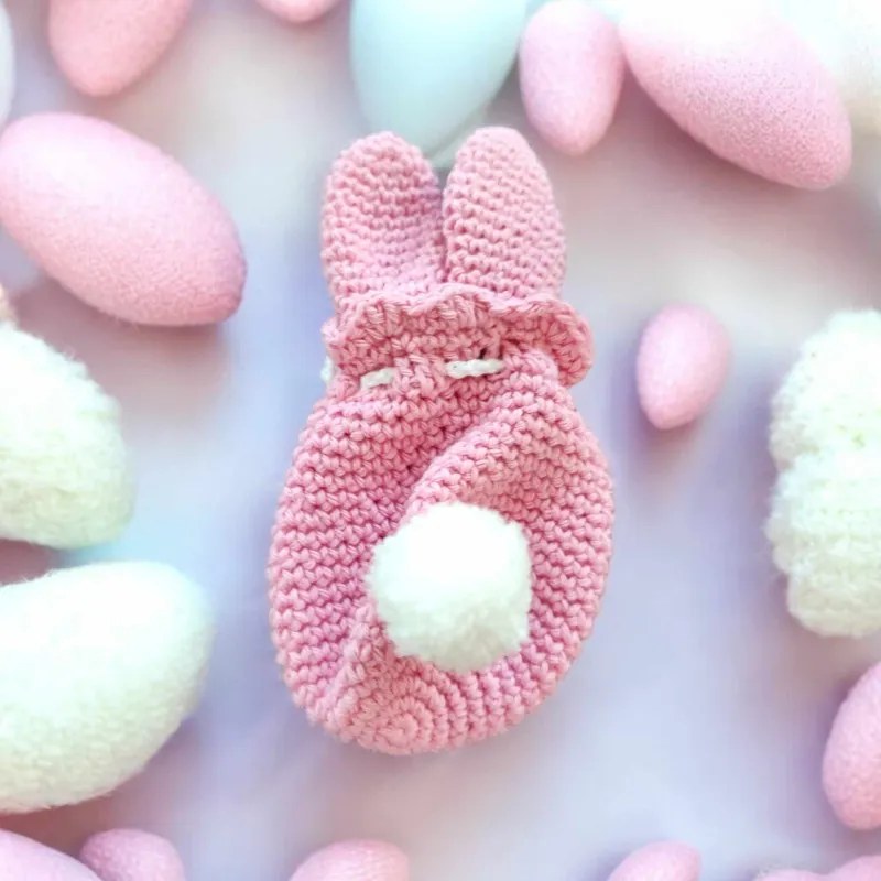 Pochon lapin modèle 9 crochet fait main