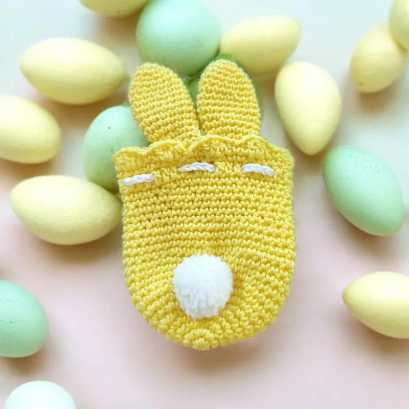 Pochon lapin modèle 10 crochet fait main