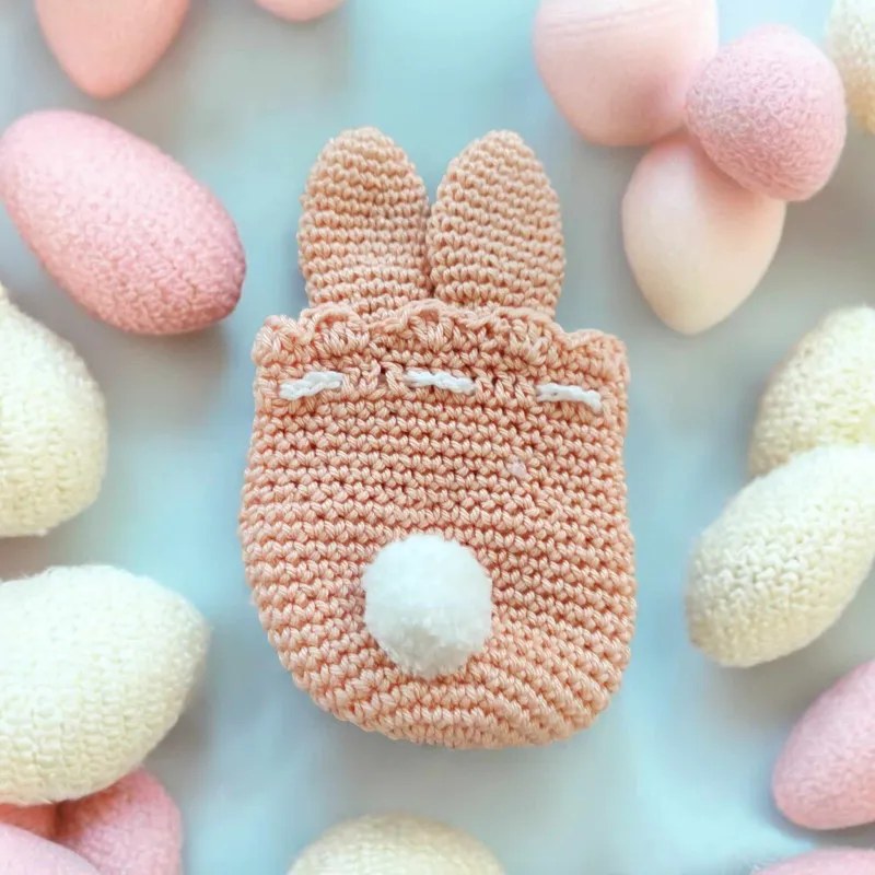 Pochon lapin modèle 11 crochet fait main