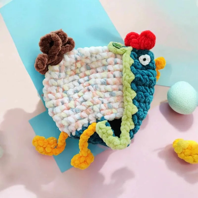 Pochon poule modèle 3 crochet fait main