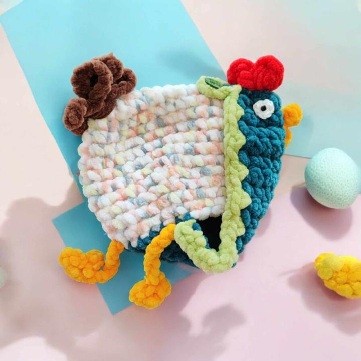 Pochon poule modèle 3 crochet fait main