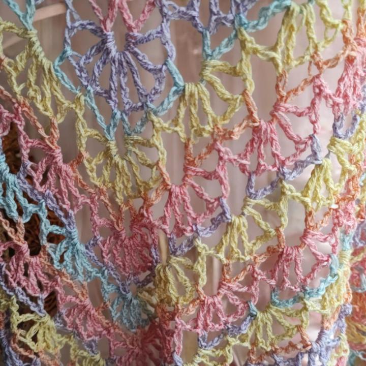 Poncho été crochet fait main modèle 1