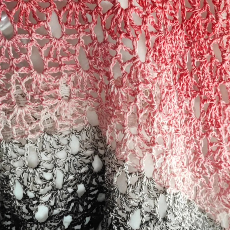 Poncho été crochet fait main modèle 4