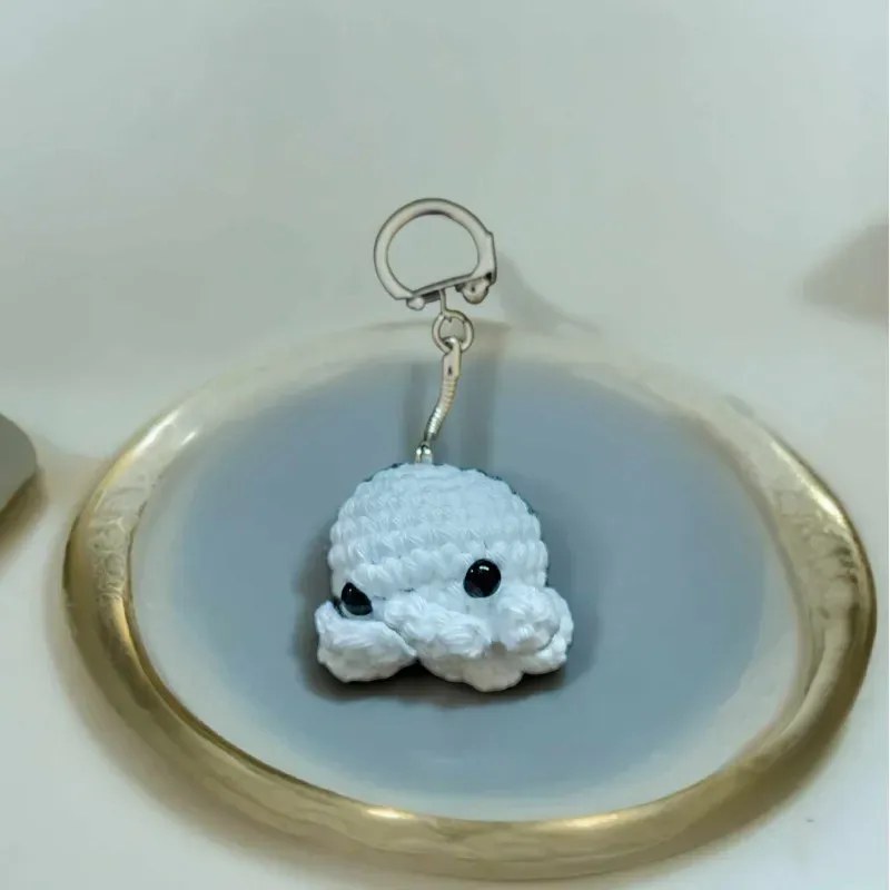 Porte clés mini poulpe crochet fait main modèle 1