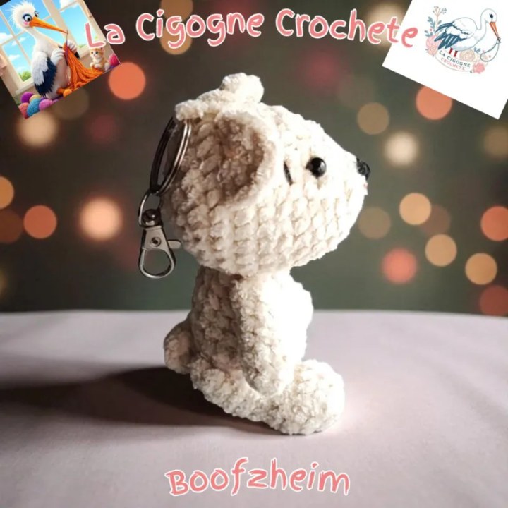 Porte clés ourson crochet fait main modèle 1
