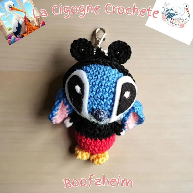 Porte clés personnage crochet fait main modèle 5