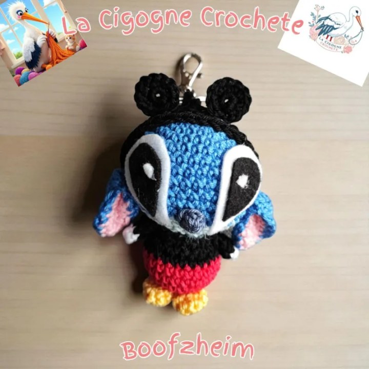 Porte clés personnage crochet fait main modèle 5
