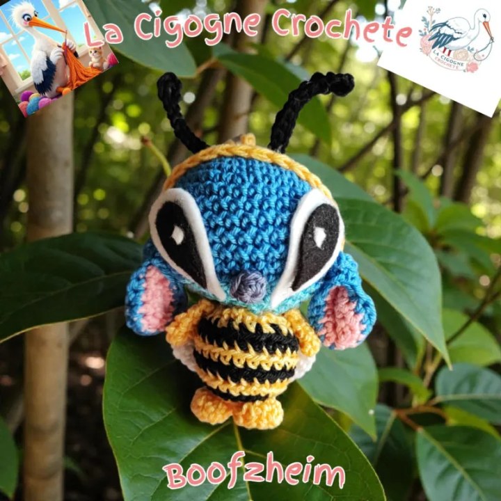 Porte clés personnage crochet fait main modèle 9