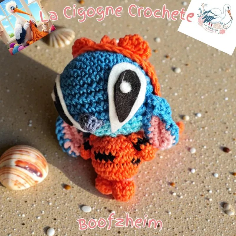 Porte clés personnage crochet fait main modèle 10