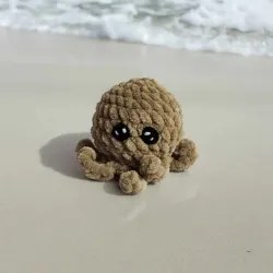 Poulpe au Crochet Modele 2 | Petite Peluche Animale Artisanale Fait Main | La Cigogne Crochete