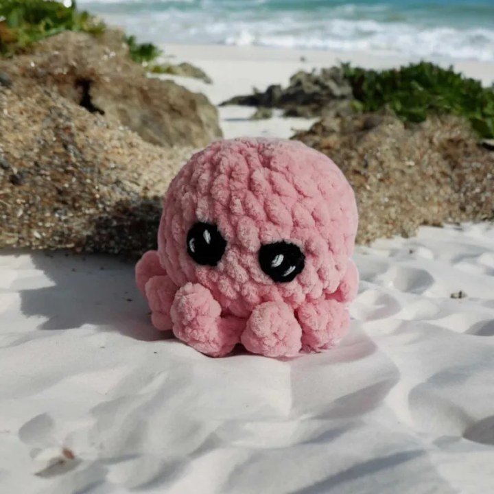 Poulpe modèle 8 crochet fait main peluche artisanale