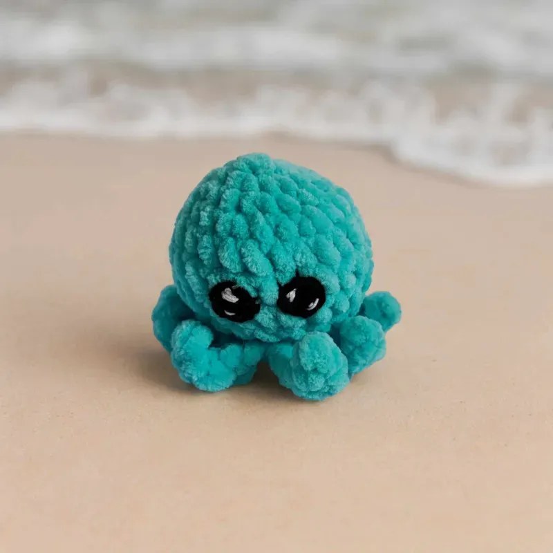Poulpe modèle 10 crochet fait main peluche artisanale