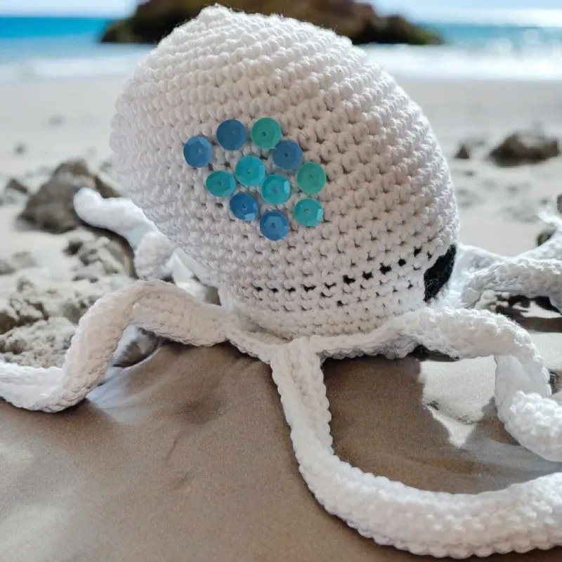 Poulpe effrayant modèle 4 crochet fait main