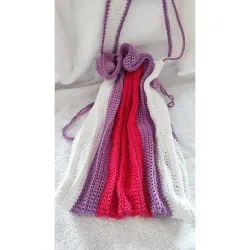 Sac a Main au Crochet Modele 1 | Sac Artisanal en Coton Fait Main | La Cigogne Crochete