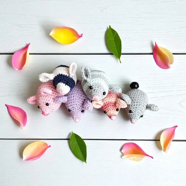 Souris pour chat modèle 1 crochet fait main