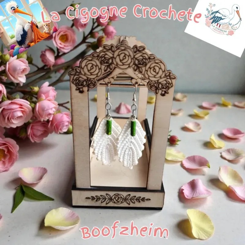 Support boucles d’oreilles modèle 2 bois