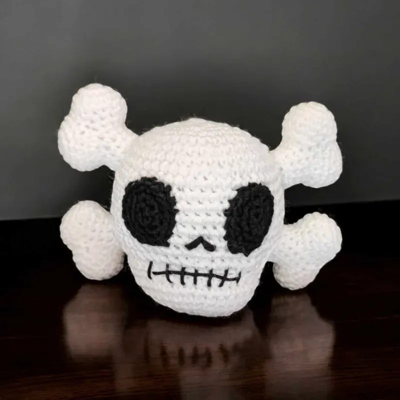 Tête de mort crochet fait main