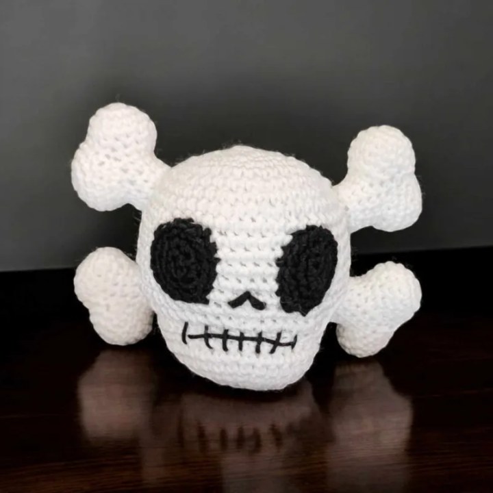 Tête de mort crochet fait main