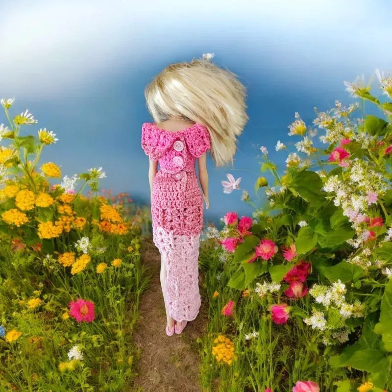 Vêtements Barbie modèle 2 crochet fait main