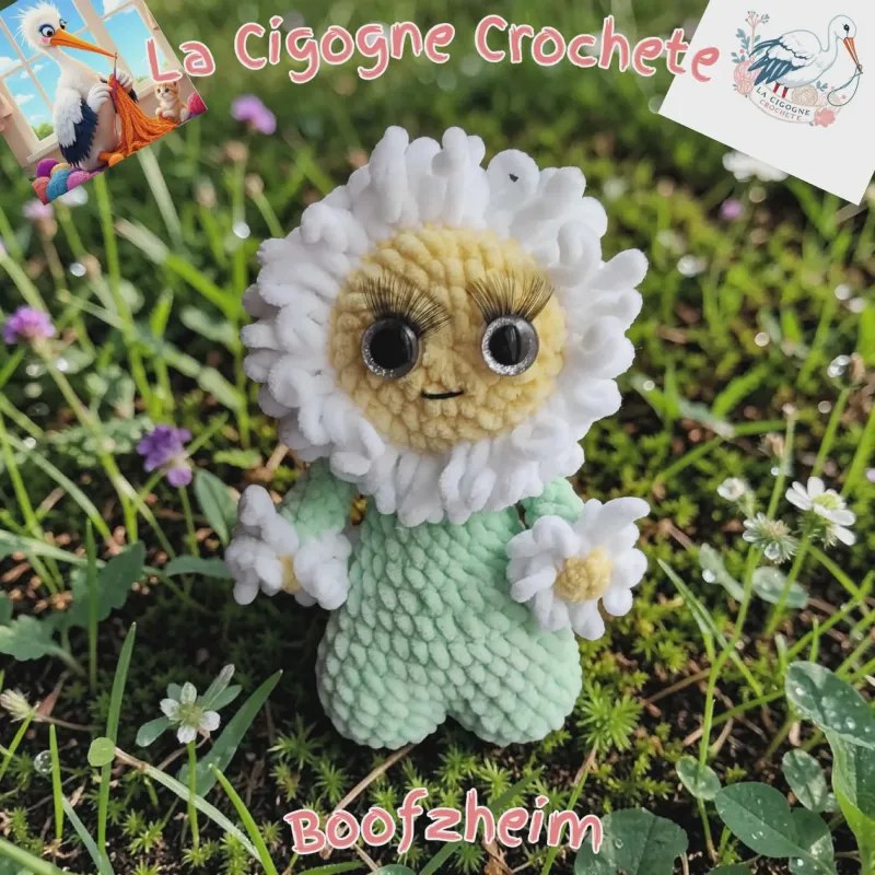 fleur lestee crochet figurine florale artisanale modele 3