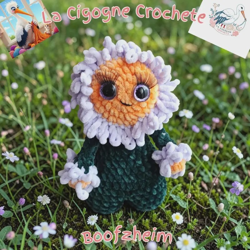 fleur lestee crochet figurine florale artisanale modele 4