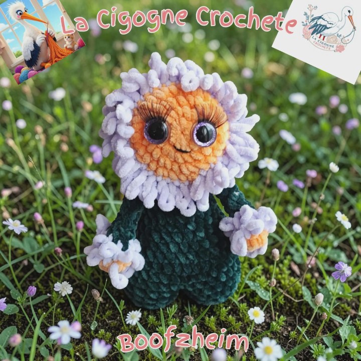 fleur lestee crochet figurine florale artisanale modele 4